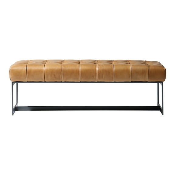 Moe's Home Collection Wyatt Leather Bench
