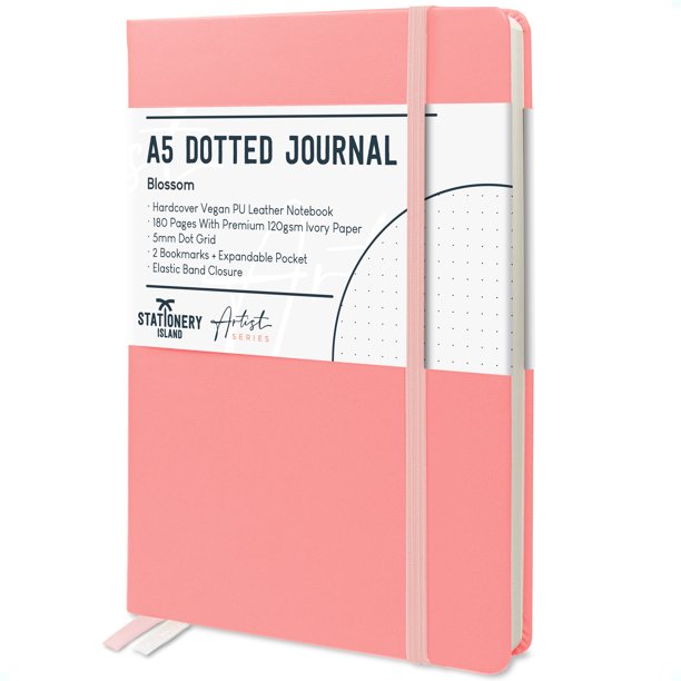 STATIONERY ISLAND A5 Bullet Dotted Journal Black Dot Grid Notebook