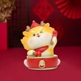 thumbnail image 6 of TISHITA Auspicious Dragon Statue Decor Adorable Lunar New Year Dragon Figurine Cute Desktop Ornament for Living Room Fireplace Mantel D, 6 of 8