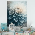 thumbnail image 2 of Designart Dahlia Flowers Blue And White I Canvas Wall Art, 2 of 5