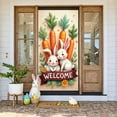 thumbnail image 3 of Bunny Welcome Banner Carrot Rabbit Display Green Leaves Yellow Flowers Easter Background for Easter Party Spring Celebration Kids Party, 3 of 9