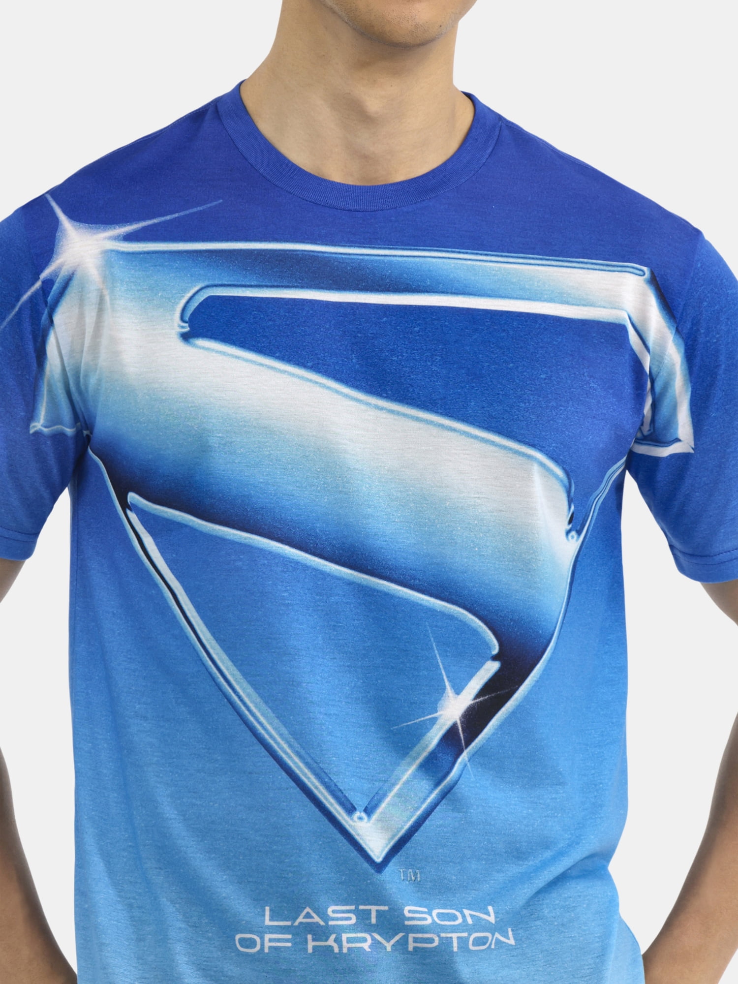 Superman, Men's & Big Men's Graphic T-Shirts, Blue Poster, Sizes S-3XL