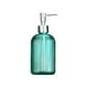 thumbnail image 2 of Botellas Dispensadoras De Vidrio Dispensador de jabón líquido de vidrio verde de 400 ml, recargable, con bomba. Rkxzt, 2 of 9
