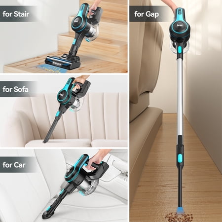 INSE CORDLESS VACUUM CLEANER FOR HOME,UPGRADED 38KPA/50MINS STICK VACUUM LIGHTWEIGHT WITH SELF-STANDING,N520