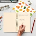 thumbnail image 4 of FORMRS 1-Subject Spiral Notebook 8" x 5" College Ruled 60 Refillable Sheet A5 Hard Cover, 2 Pack, Green Leaves, 4 of 7