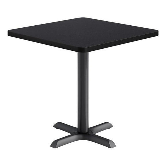 KFI Studios 30in Square Dining Table - 29in H - Charcoal Top - Black Base