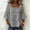 Gray, variant on Square Neck Cotton Linen Blouse for Women Lace Trim 3/4 Bell Sleeve Peplum Casual Top XXL