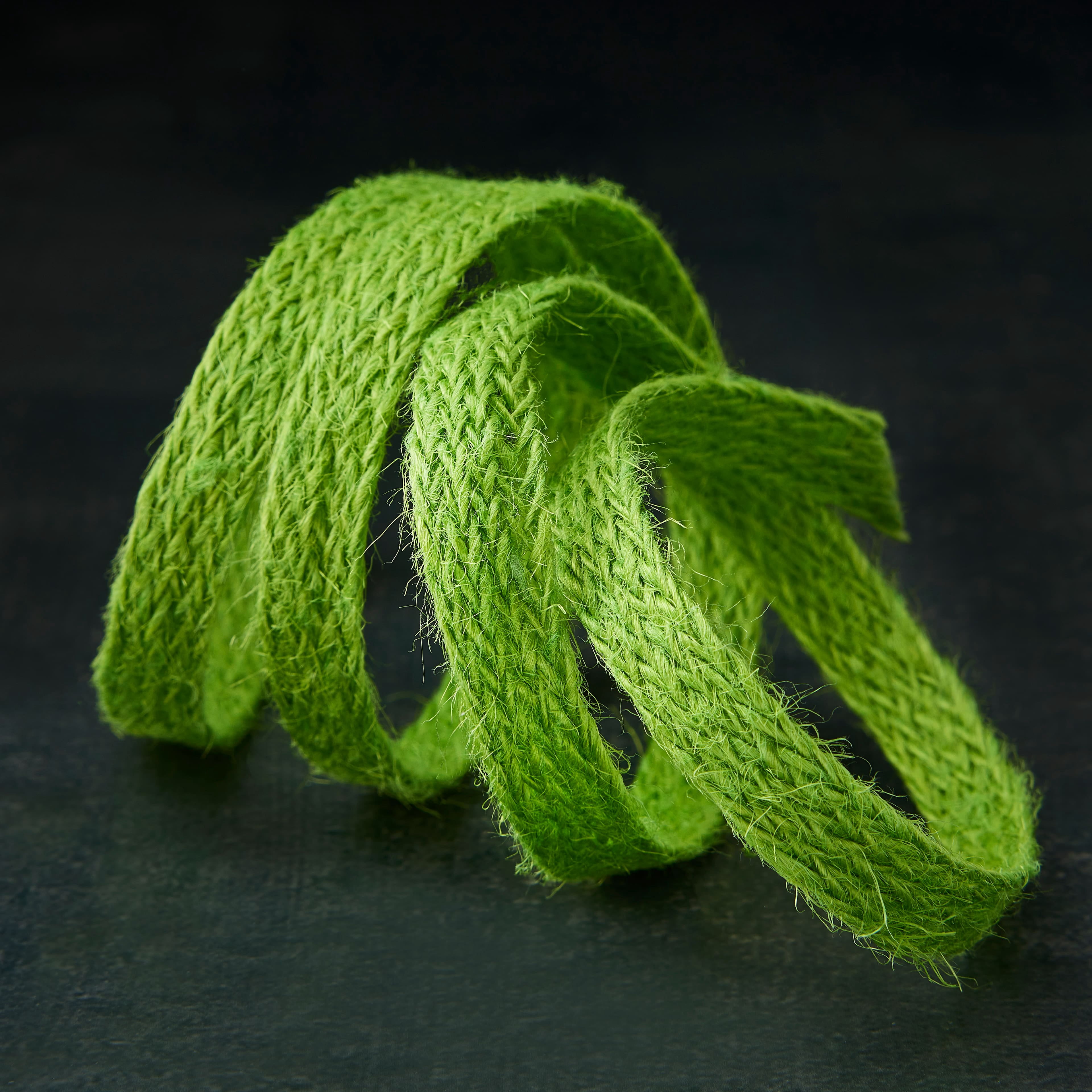 Celebrate It 7/16" x 7yd. Emerald Jute Ribbon - Braided, Non-Wired, Ideal for Gift Wrapping, Baskets & Rustic Decor, 12 Pack