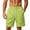 Green, variant on Men's Hiking Shorts 9 inch Casual Elastic Waist Drawstring Summer Beach Short with Zipper Pockets Black
