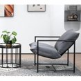 thumbnail image 5 of Silla de acento de terciopelo moderno elegante, silla reclinable contemporánea de marco de metal con cojín de asiento profundo para la oficina en el hogar, 5 of 5