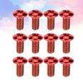 thumbnail image 4 of SHISUYAN 12 Pcs Vis de Plaquette de Frein en Acier Titane Rouges pour Vélos Électriques, VTT, Route et BMX Installation Facile, 4 of 8