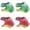 Red 2PCS & Green 2PCS, variant on Soft Doll Dinosaure Hand Puppets Figure Rubber Realistic Head Animal Arm Dino