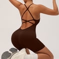 thumbnail image 6 of CHUMUD Womens Workout Outfit Built-In Bra Crisscross Back Tummy Control Butt Lifter Bodysuit Shorts, Seamless Activewear Romper Yoga Gym, 6 of 6