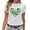 C-White, variant on Kcolen St Patricks Day Shirt Women Shamrock Graphic St. Patrick's Day T-Shirt Womens Plus Size Cotton Short Sleeve Blouse Women Graphic Tees