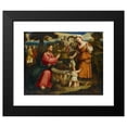 thumbnail image 2 of Bonifacio Veronese 24x20 Black Modern Framed Museum Art Print Titled - Christ and the Samaritan Woman at the Fountain of Jacob at Sichar, 2 of 5