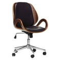 thumbnail image 2 of Baxton Studio Watson Wood Leather Office Chair, 2 of 2