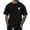 Black, variant on Men's Summer Beach Little Tree Print Short Sleeve Round Neck T Shirt, Polyester, Lightweight, Skin friendly, for Casual & Active Occasions