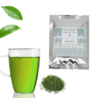 Issaku Japanese Green Tea Loose Leaf – Premium Japanese Green Tea – Authentic Green Tea Loose Leaves – Vegan and All-Natural Loose Green Tea – Antioxidant-Rich Fukamushi Sencha Tea – (10g)