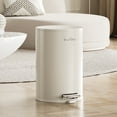 thumbnail image 7 of MRBIN Small Metal Bathroom Trash Can with Lid, Step Waste Basket for Bedroom, 6L / 1.6gal Round Garbage Pail Kitchen with Plastic Inner Bucket and Stainless Steel Pedal, White, 7 of 7