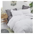 thumbnail image 4 of White Comforter Set Queen White Ruffle Bedding Comforter Set Queen Shabby Chic Plain White Blanket Quilts Vintage Rustic Bedding Set with Ruffles Women Girls, 4 of 7