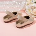 thumbnail image 4 of Purcolt Girls Shiny Metallic Bow Mary Jane Shoes Comfort Round Toe Elastic Slingback Non Slip Flat Shoes Sparkly Soft Sole Slide Shoes for Wedding Travel Walking, 4 of 5