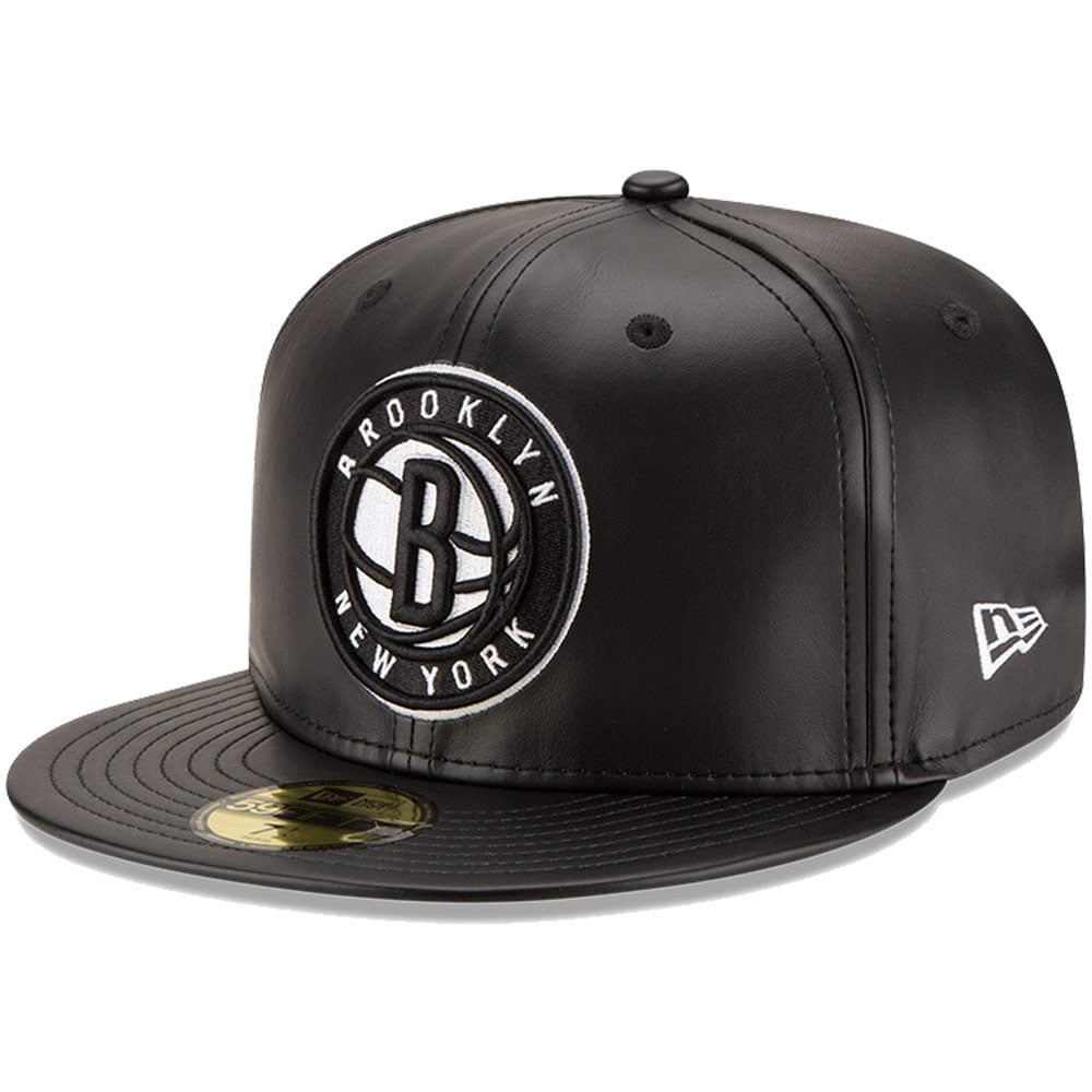 brooklyn nets black fitted hat