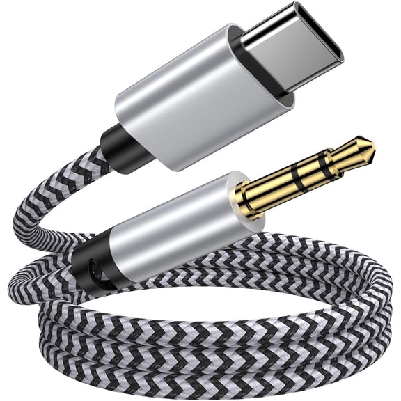 USB C to Aux Cord for iPhone 17 Pro Max, 3FT Type C to 3.5mm Audio Adapter Aux Car Stereo Headphone Male Cord Aux Cable for iPhone 17/16/15 Pro Max/Samsung Galaxy A17/A16/A15/S25 Ultra
