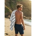 thumbnail image 3 of Utopia Towels 4-Pack Cabana Stripe Oversized Beach Towels 30" X 60" |GRAY|, 3 of 5