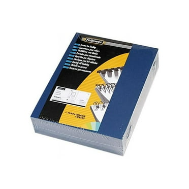52098 Fellowes Linen Texture Presentation Binding System Covers, 11 x 8-1/2, Navy, 200/Pack