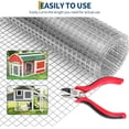 thumbnail image 4 of EastVita 1/2 Inch 48in x 100ft 19 Gauge Post Welding Galvanized Chicken Wire Mesh Roll Hardware Cloth for Chicken Coop Garden Plant Protection Animal Enclosures （Silver）, 4 of 8