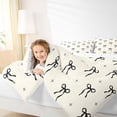 thumbnail image 3 of Erosebridal Princess Bow Stars Bedding Comforter Set for Girls, Kawaii Bowknot Full Bedding Set for Women, Reversible, 7pcs, 3 of 6