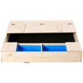 thumbnail image 1 of Natural Wood Sandbox with Foldable Bench & Storage - 47" Backyard Sandpit for Garden Play - Durable Fir Wood Construction, 1 of 7