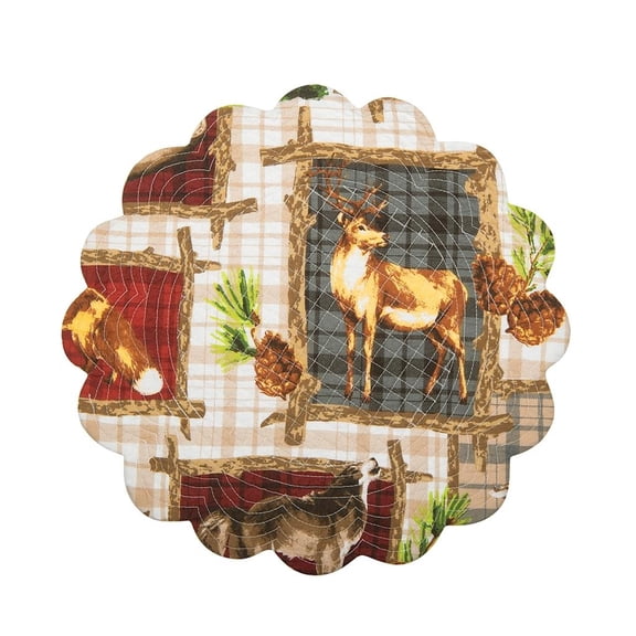 C and F Enterprises 17081 - Bryson Retreat Round Placemat Set 6 (C862603339S6) Kitchen Dining Linens