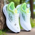 thumbnail image 2 of Men's Breathable Mesh Running Shoes - Lightweight Low-Top Sneakers with Striped Design, White & Lime Green Accents, Durable Rubber Sole for Training, Gym, Casual Wear - All-Season Comfort, Gym Footwe, 2 of 8