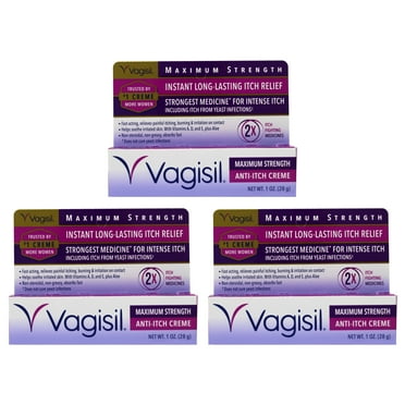 Vagisil Maximum Strength Anti-Itch Creme, 1 oz (Pack of 3)