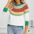 thumbnail image 6 of HOMBOM White Sweaters for Women Knit Winter Fall Pullover Long Sleeve Trendy Womens Tops Floral, 6 of 9