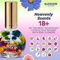 thumbnail image 2 of Blossom Juicy Peach Scented Cuticle Oil, Hydrating, Moisturizing, Strengthening, Infused with Real Flowers, 1 fl. oz, 2 of 6