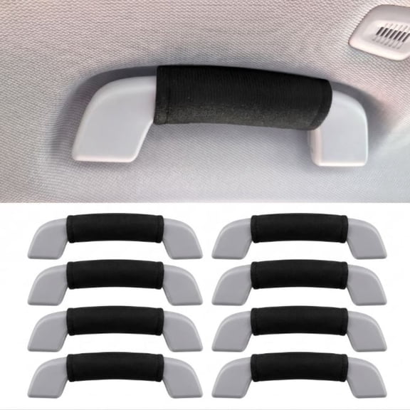 10Pcs Soft Car Door Handle Covers, Interior Pull Handle Protector for Front & Rear Doors