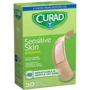 Curad Sensitive Skin Bandages .75 x 3 in 30 Each (Pack of 3)