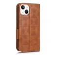 thumbnail image 6 of SaniMore Wallet Case for iPhne 14 6.1" 2022, Glitter PU Leather Case Triangle Pattern Card Slots Cash Pocket Kickstand Removeable Wrist Strip All-around Protective Magnetic Case iPhone 14, Brown, 6 of 9