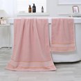 thumbnail image 3 of JML Pink Bath Towel Set of 8 Pieces - Cotton Blend Highly Absorbent Towels for Bathroom, 2 Soft Bath Towels, 2 Hand Towels, 4 Washcloths, 3 of 6