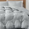 thumbnail image 4 of Truly Soft Cloud Puffer Boxed Pleat 100% Microfiber Polyester Grey 3-Piece Full/Queen Comforter Set, Solid Casual themed, Adult Bedding, OEKO-TEX Certified, 4 of 12