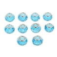 thumbnail image 2 of 10 cuentas de vidrio de Murano con agujeros grandes de 14 mm para hacer joyas Azul, 2 of 9