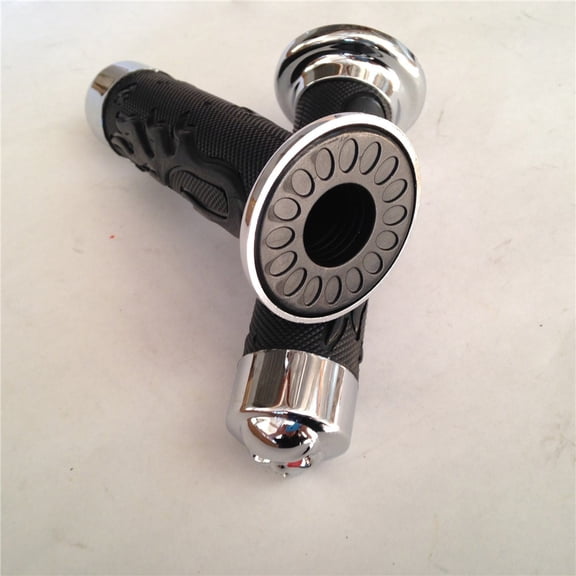 HTT-MOTOR WATERCRAFTS Flame Gel Style Thinner Wall Grips Skull Black ATV QUAD POLARIS SEADOO BOMBARDIER JET SKI FOREMAN RECON RINCON Brute Force Prairie ATV BRUIN GRIZZLY KODIAK(7/8" BOTH SIDE)