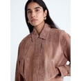 thumbnail image 6 of Scoop Women’s and Women’s Plus Cropped Suede Jacket, Sizes XS-4X, 6 of 7