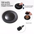 thumbnail image 5 of Kichae 6 Inch Vanity Sink Faucet，2-Handle 360 Degree Swivel Bathroom Spout Centerset Faucet with Pop-up Drain & Supply Hoses，Matte Black, 5 of 7