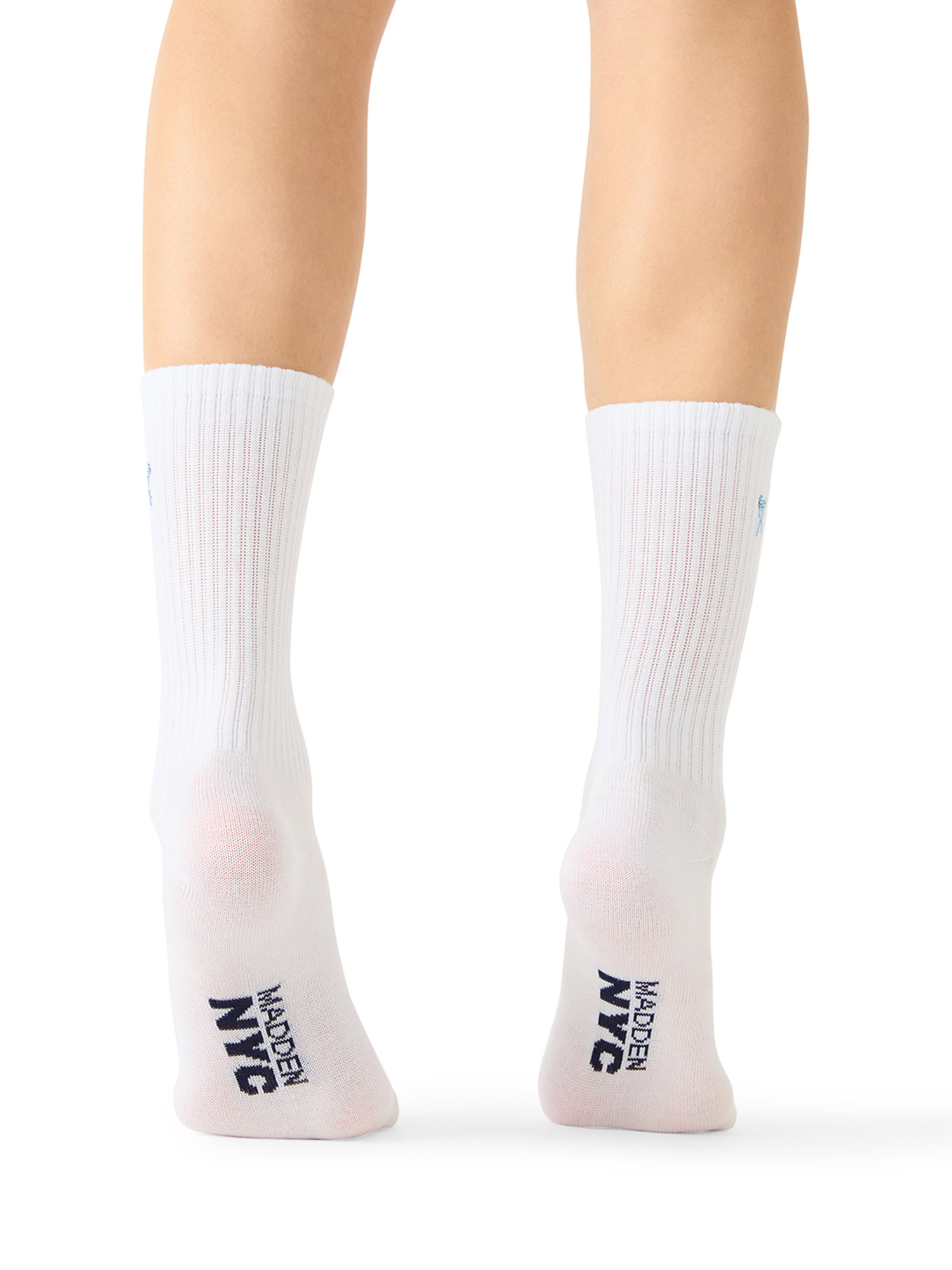 Madden NYC Women's Crew Socks, 4-Pack, Fits Shoe Size 5-10