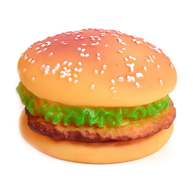 Shulemin Dog Chew Toy High Elasticity Making Sound Mini Hamburger