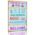 thumbnail image 1 of Swimming Pool Rules Sign House Decor Funny Area Metal Outdoor 8x12 Inch, 1 of 4