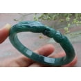 thumbnail image 5 of Certified Icy Green Burma 100% Natural A JADE Jadeite Snake Bangle Bracelet 59 mm 648471 TN, 5 of 15